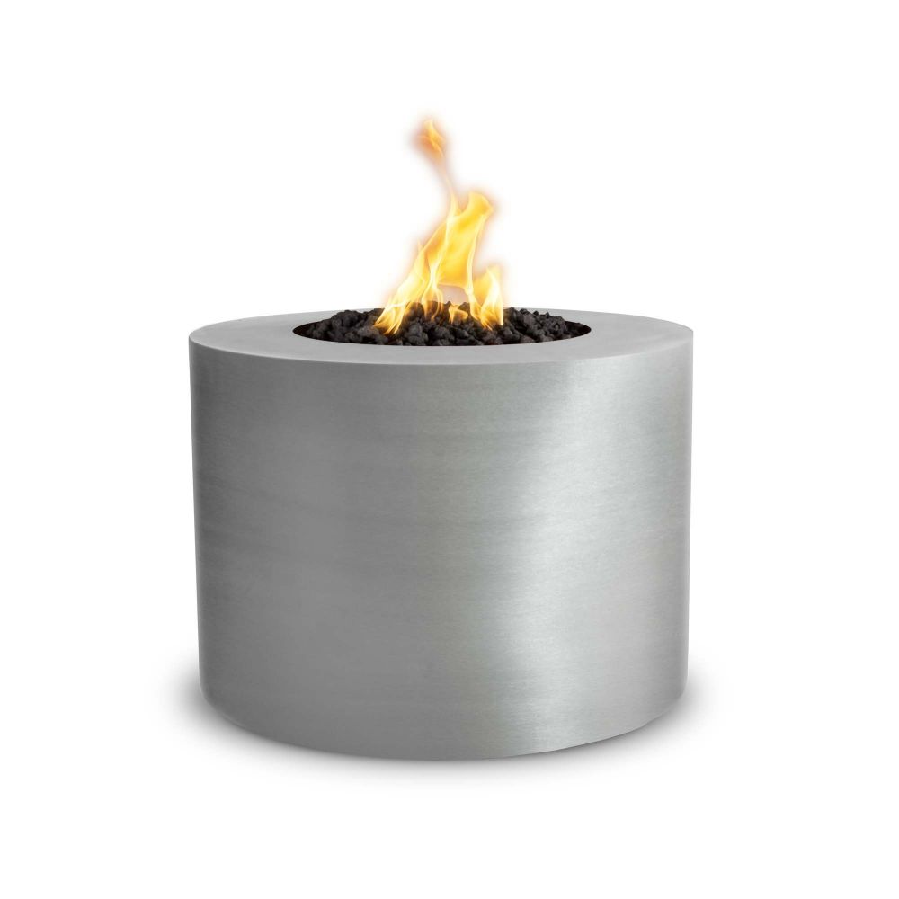 The Outdoors Plus OPT-30RRSS-LP Beverly 30" Fire Pit - Stainless Steel - Match Lit - Liquid Propane